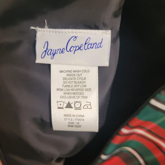 Jayne Copeland plaid holiday dress size 10 girls - Picture 3 of 4